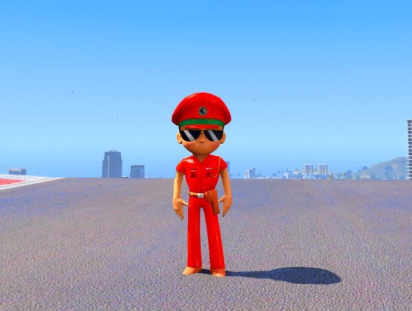 GTA 5 GTA 5 Mods Red Little Singham Addon Ped Addon Ped inspired by %tags% | G5MODS
