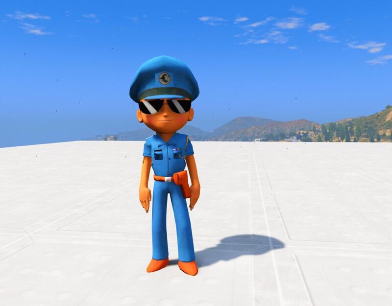 GTA 5 GTA 5 Mods Big Blue Little Singham Addon Ped Addon Ped inspired by %tags% | G5MODS