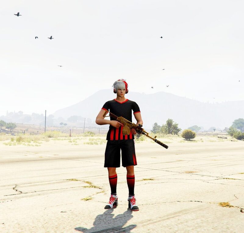 GTA 5 GTA 5 Mods Blue Spirit Free Fire Addon Ped inspired by %tags% | G5MODS