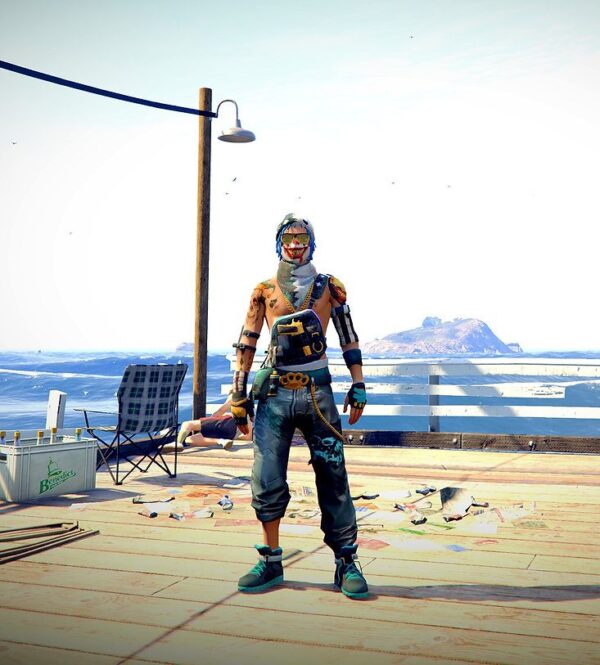 GTA 5 GTA 5 Mods Blue Spirit Free Fire Addon Ped inspired by %tags% | G5MODS