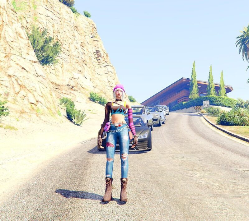 GTA 5 GTA 5 Mods Dasha Free Fire Addon Ped inspired by %tags% | G5MODS