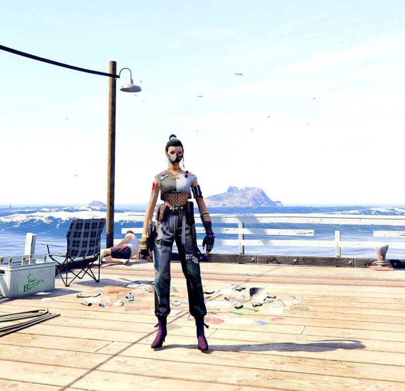 GTA 5 GTA 5 Mods Blue Spirit Free Fire Addon Ped inspired by %tags% | G5MODS