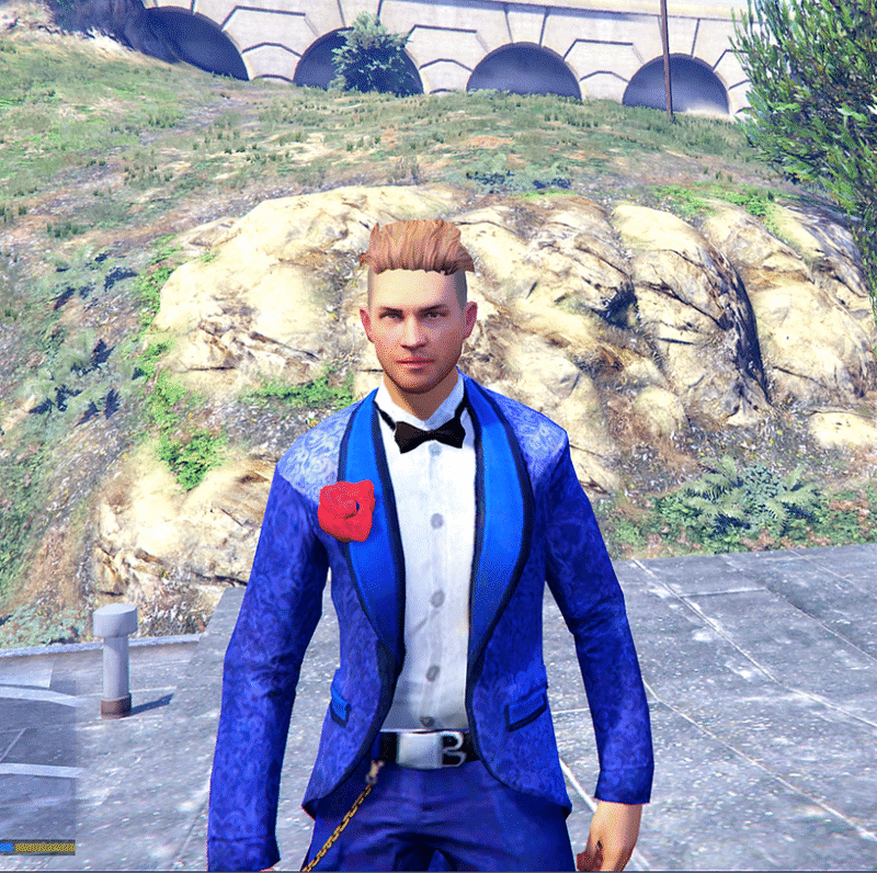 GTA 5 GTA 5 Adam Blue Suit Free Fire Addon Ped inspired by %tags% | G5MODS