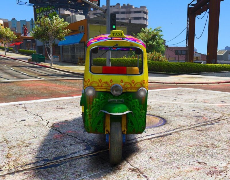 GTA 5 GTA 5 Mods Free Fire TukTuk Diwali Addon Vehicle Addon Ped inspired by %tags% | G5MODS