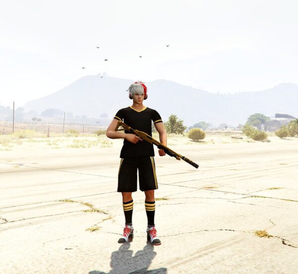 GTA 5 GTA 5 Mods Blue Spirit Free Fire Addon Ped inspired by %tags% | G5MODS