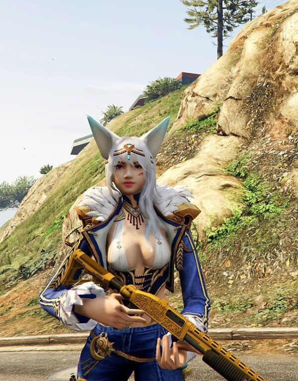 GTA 5 GTA 5 Mods Desi Cat Girl Free Fire Addon Ped inspired by %tags% | G5MODS