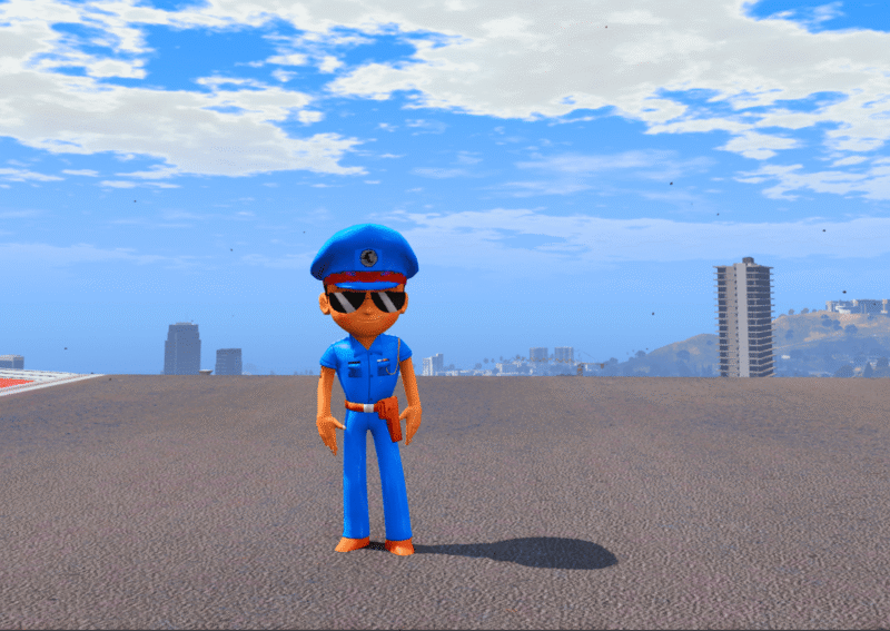 GTA 5 GTA 5 Mods Navy Blue Little Singham Addon Ped Addon Ped inspired by %tags% | G5MODS