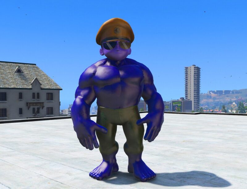 GTA 5 GTA 5 Mods Red Little Hulk Singham Addon Ped Addon Ped inspired by %tags% | G5MODS