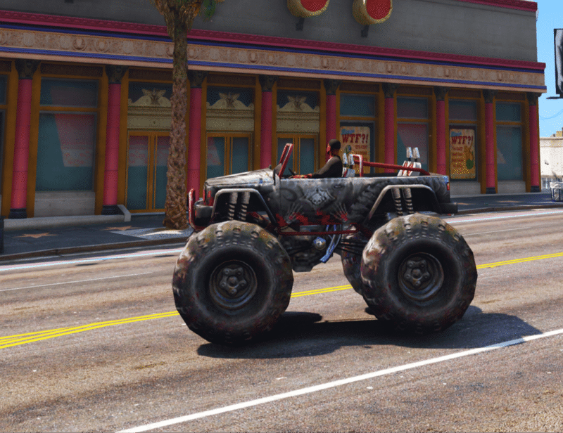 GTA 5 GTA 5 Mods Free Fire Monster Truck Apocalyspe Addon Vehicle Addon Ped inspired by %tags% | G5MODS