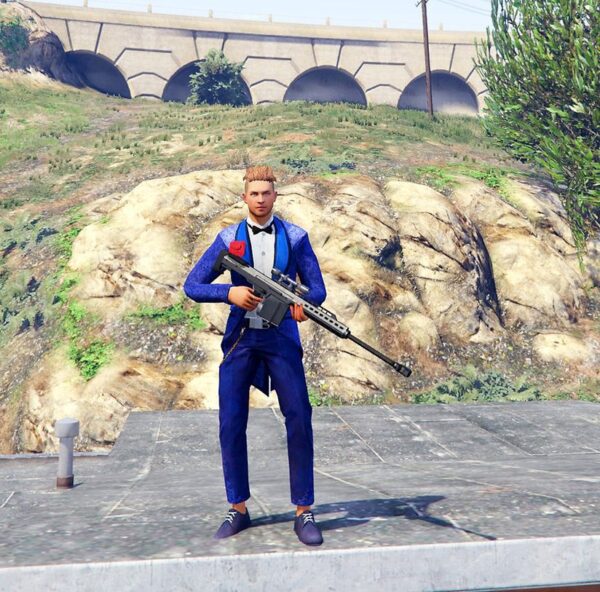 GTA 5 GTA 5 Adam Blue Suit Free Fire Addon Ped inspired by %tags% | G5MODS
