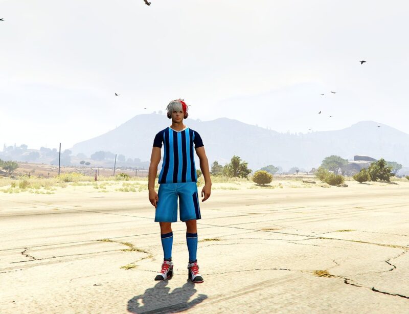 GTA 5 GTA 5 Mods Blue Spirit Free Fire Addon Ped inspired by %tags% | G5MODS