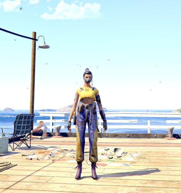 GTA 5 GTA 5 Mods Blue Spirit Free Fire Addon Ped inspired by %tags% | G5MODS