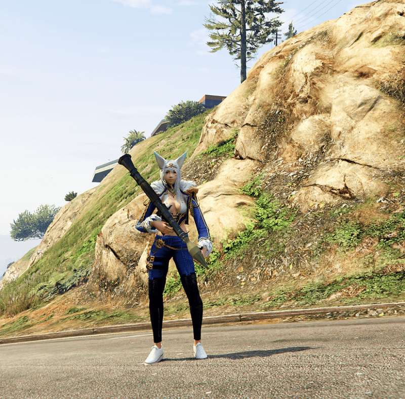 GTA 5 GTA 5 Mods Desi Cat Girl Free Fire Addon Ped inspired by %tags% | G5MODS