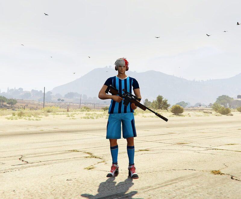 GTA 5 GTA 5 Mods Blue Spirit Free Fire Addon Ped inspired by %tags% | G5MODS