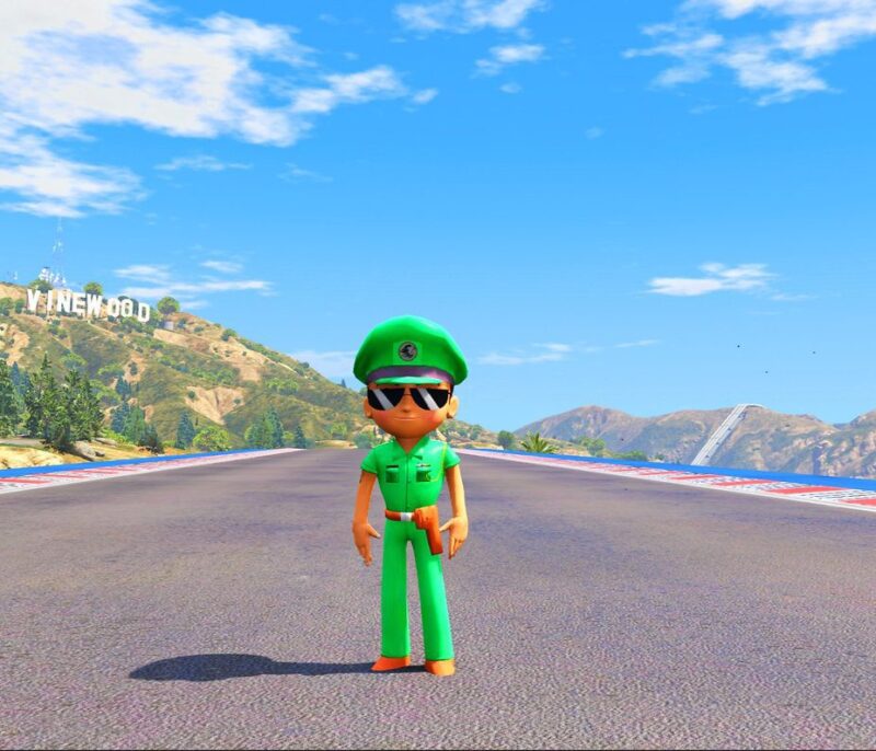 GTA 5 GTA 5 Mods Green Little Singham Addon Ped Addon Ped inspired by %tags% | G5MODS