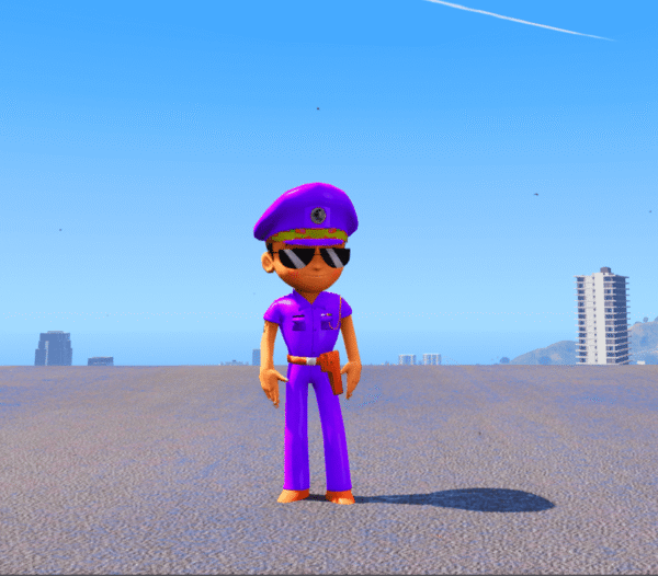 GTA 5 GTA 5 Mods Dark Purple Little Singham Addon Ped Addon Ped inspired by %tags% | G5MODS