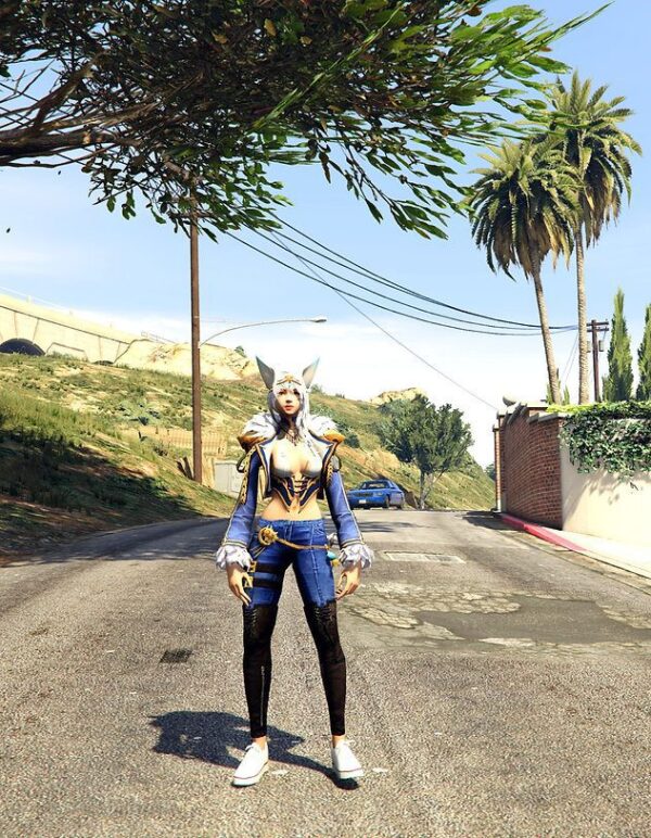 GTA 5 GTA 5 Mods Desi Cat Girl Free Fire Addon Ped inspired by %tags% | G5MODS