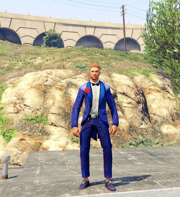 GTA 5 GTA 5 Adam Blue Suit Free Fire Addon Ped inspired by %tags% | G5MODS