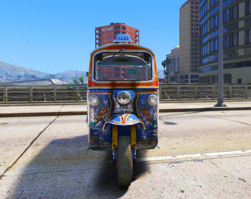 GTA 5 GTA 5 Mods Free Fire TukTuk Addon Vehicle Addon Ped inspired by %tags% | G5MODS