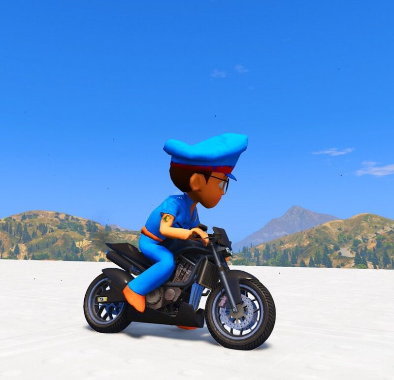 GTA 5 GTA 5 Mods Big Dark Blue Little Singham Addon Ped Addon Ped inspired by %tags% | G5MODS