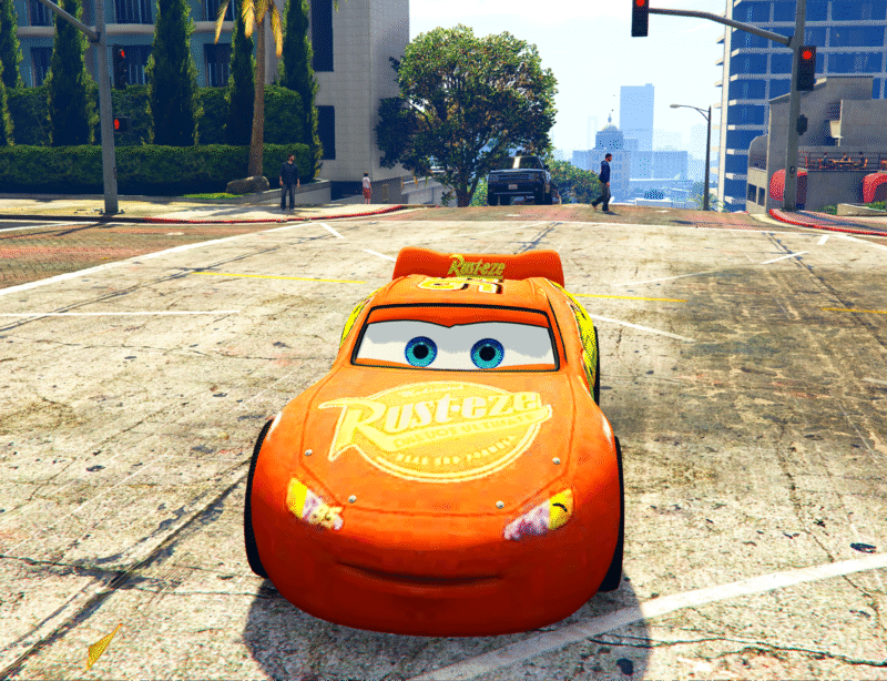 GTA 5 GTA 5 Mods Lightning McQueen Orange Addon Vehicle Addon Ped inspired by %tags% | G5MODS
