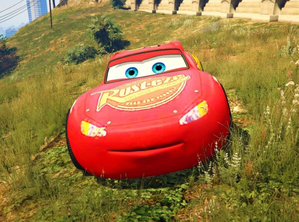 GTA 5 GTA 5 Mods Lightning McQueen Red Addon Vehicle Addon Ped inspired by %tags% | G5MODS
