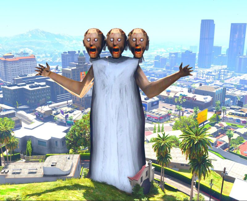 GTA 5 GTA 5 Mods 3 Head Granny Addon prop Addon Ped inspired by %tags% | G5MODS