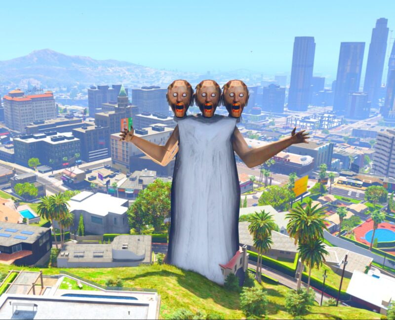 GTA 5 GTA 5 Mods 3 Head Granny Addon prop Addon Ped inspired by %tags% | G5MODS
