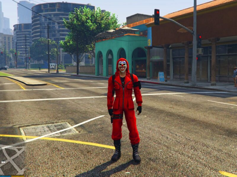 GTA 5 GTA 5 Mods Top Red Criminal in Free Fire Addon Ped inspired by %tags% | G5MODS