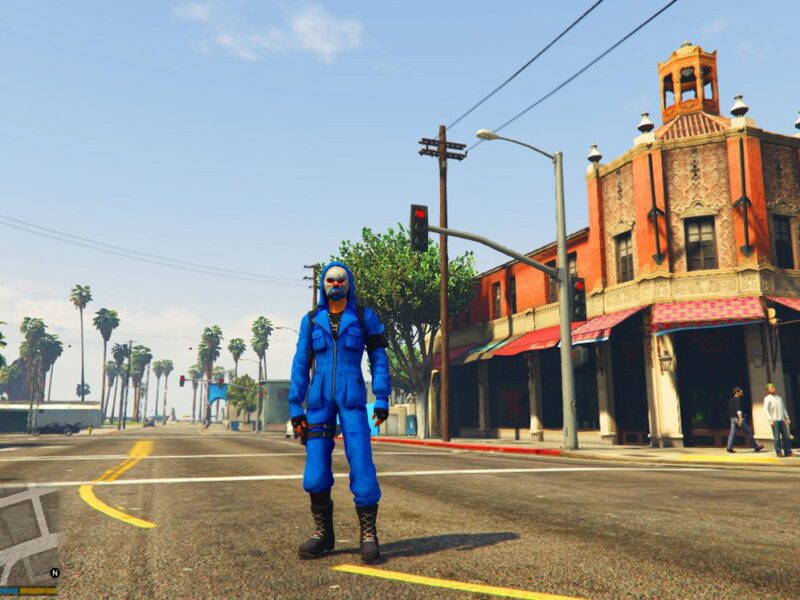 GTA 5 GTA 5 Mods Top Blue Criminal in Free Fire Addon Ped inspired by %tags% | G5MODS