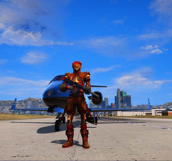 GTA 5 GTA 5 Mods Free Fire Arctic Flaming Red Bundle Addon Ped inspired by %tags% | G5MODS
