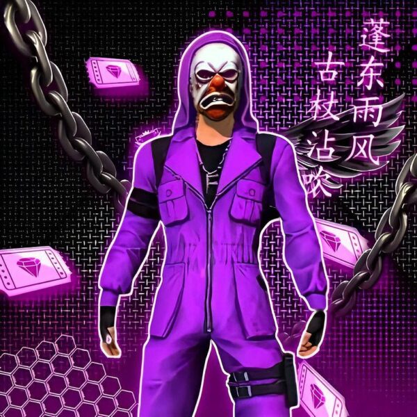 GTA 5 GTA 5 Mods Top Purple Criminal in Free Fire Addon Ped inspired by %tags% | G5MODS