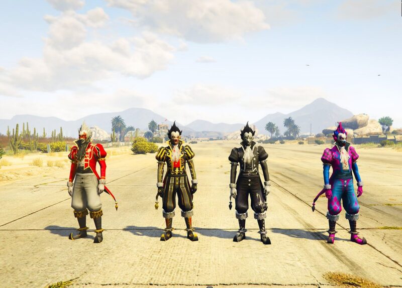 GTA 5 GTA 5 Mods Free Fire Golden Clown Addon Ped inspired by %tags% | G5MODS