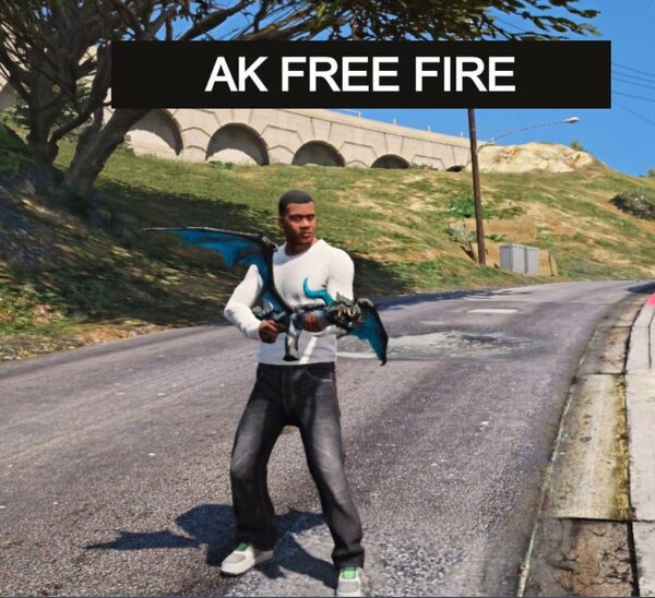 GTA 5 GTA 5 Mods Free Fire Blue Flame Draco AK Addon Ped inspired by %tags% | G5MODS