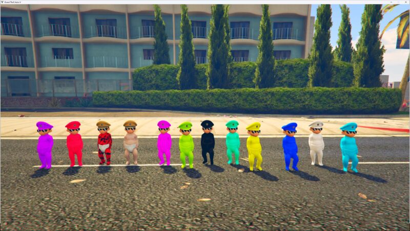 GTA 5 GTA 5 Mods Colourful Baby Little Singham 12 Ped Combo Pack Addon Ped inspired by %tags% | G5MODS