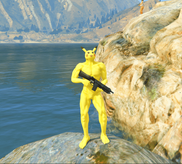 GTA 5 GTA 5 MODS Pikachu The BodyBuilder Addon Ped inspired by %tags% | G5MODS