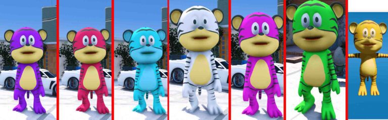 GTA 5 Gta 5 Mods  Little Tiger 7 Colors Addon Ped inspired by %tags% | G5MODS