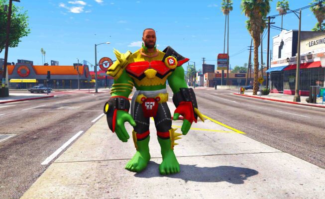 GTA 5 Gta 5 Mods franklin Monster Hulk Indian bike driving 3d Addon Ped inspired by %tags% | G5MODS