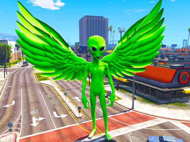 Gta 5 Mod Big Alien Mod with Wings Addon