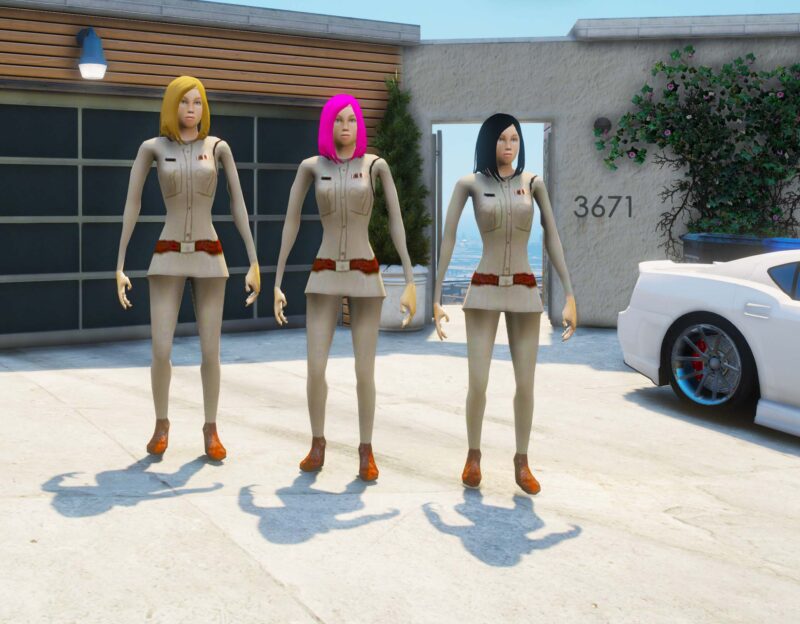 GTA 5 Gta 5 Mods Indian bike driving 3d Girls  police girl white mods Addon Ped inspired by %tags% | G5MODS