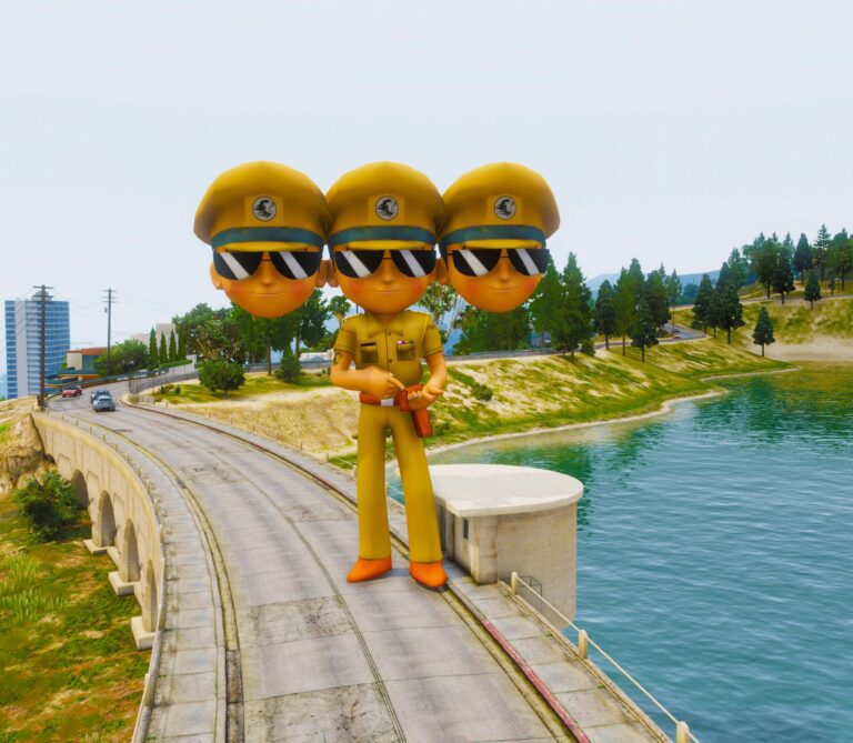 GTA 5 Gta 5 Mods Little Singham Big ped 3 head Addon Ped inspired by %tags% | G5MODS