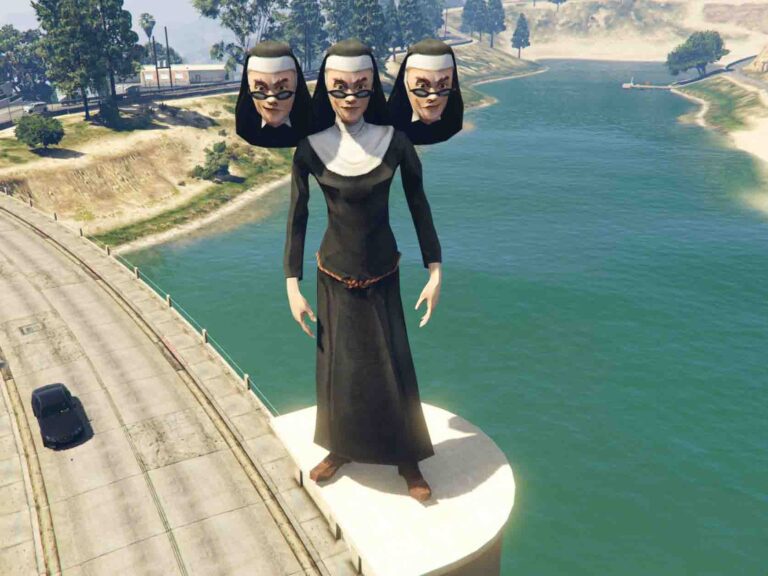 GTA 5 GTA 5 Mods Nun Giant 3 head Ped Addon Ped inspired by %tags% | G5MODS