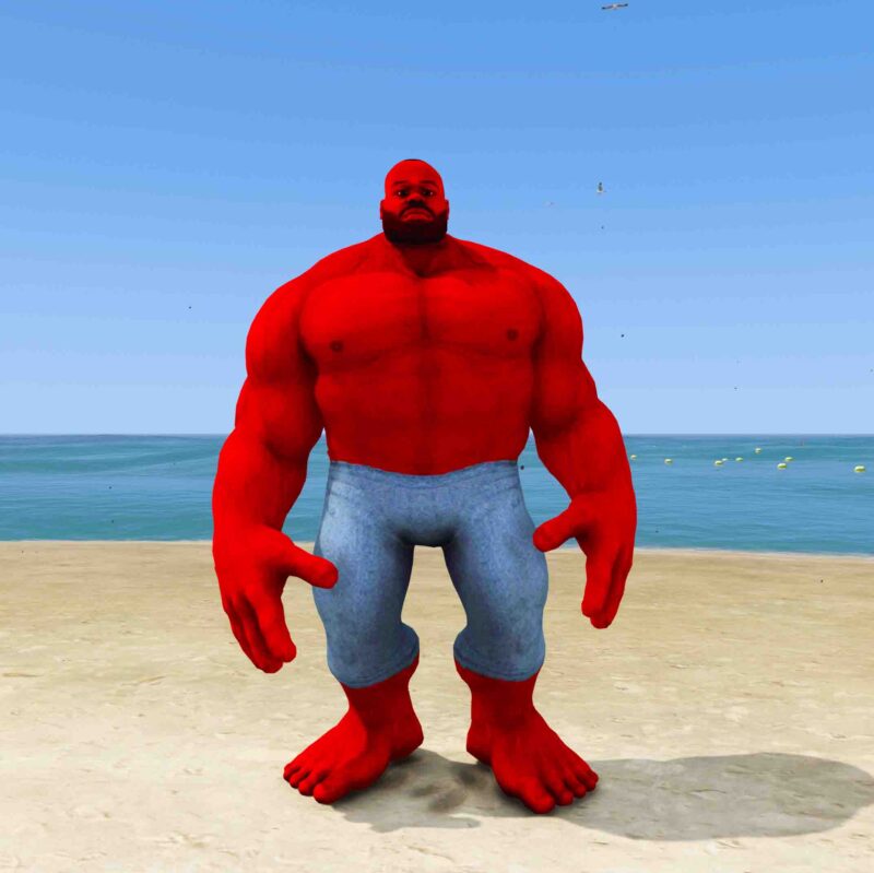 GTA 5 GTA 5 Mods Indian Bike Driving 3D Red Red Hulk Addon Ped Addon Ped inspired by %tags% | G5MODS