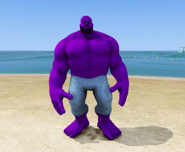GTA 5 GTA 5 Mods Indian Bike Driving 3D Purple Hulk Addon Ped Addon Ped inspired by %tags% | G5MODS