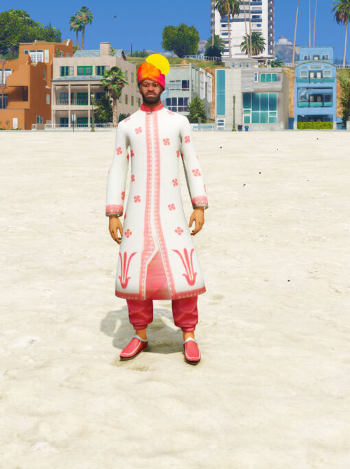 GTA 5 Mods Indian Wedding IBD Franklin In Sherwani Addon peds