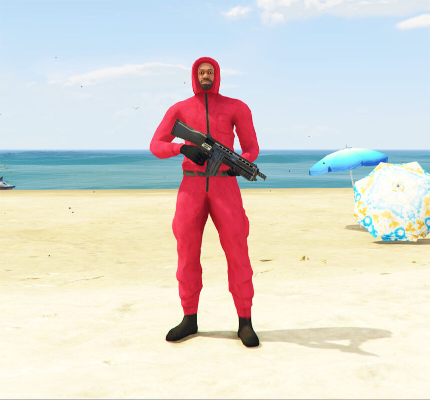 GTA 5 GTA 5 Mods IBD Squid Game Guards Franklin Addonpeds Addon Ped inspired by %tags% | G5MODS