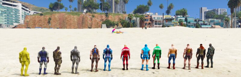 GTA 5 GTA 5 Mods Team Rope Hero Add-On Ped Addon Ped inspired by %tags% | G5MODS
