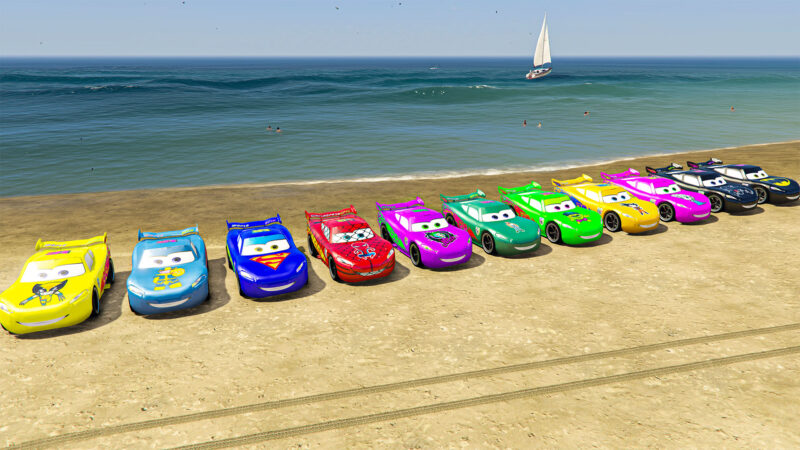 GTA 5 GTA 5 Mod Lightning McQueen Superheroes Cars Addon Ped inspired by %tags% | G5MODS
