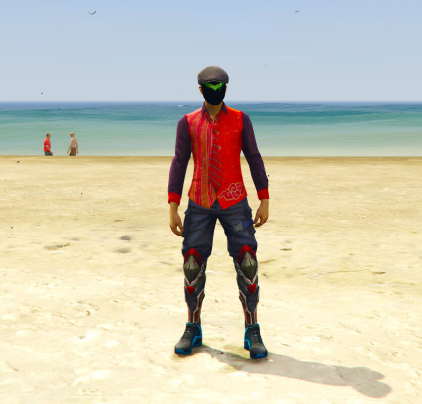 GTA 5 GTA 5 Mods Free Fire Mask Red Addon ped Addon Ped inspired by %tags% | G5MODS