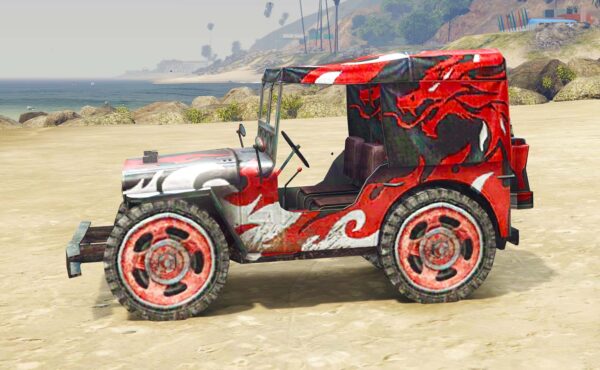 GTA 5 GTA 5 Mods Free Fire Dragon Jeep Addon Ped inspired by %tags% | G5MODS
